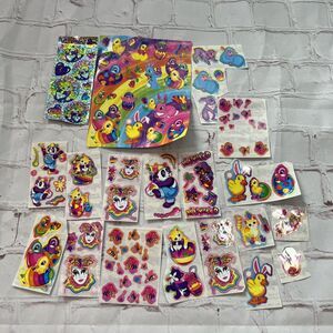 Lot Of 20 Lisa frank 90's stickers Vintage Sheet/pieces. Assorted
